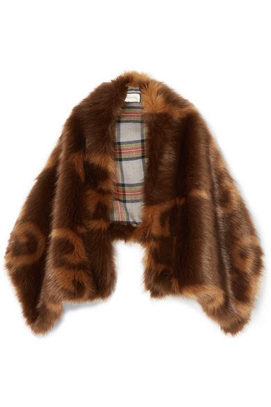 gucci faux fur stole